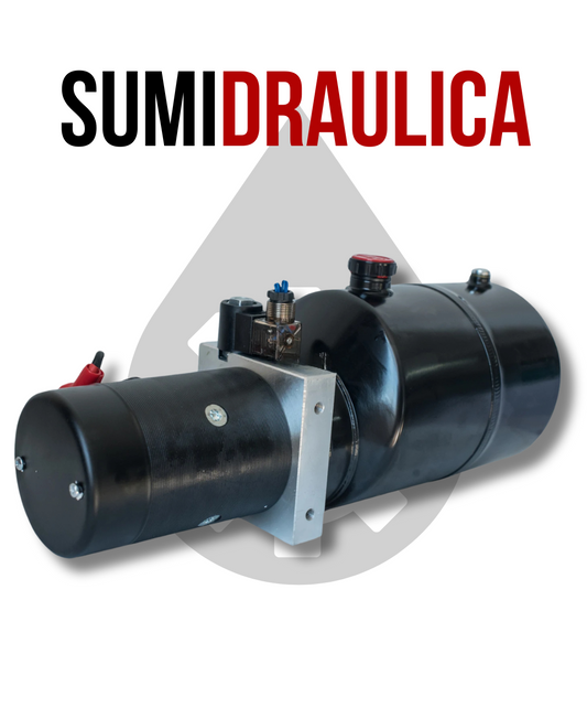 MINICENTRAL HIDRAULICA SIMPLE EFECTO 12 VDC CON MOTOR DE 2.6 HP BOMBA DE 1.5 GPM