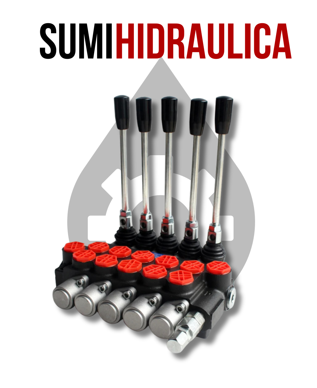 MANDO HIDRAULICO DE 1/2 CON 5 PALANCAS PARA 40 LTS