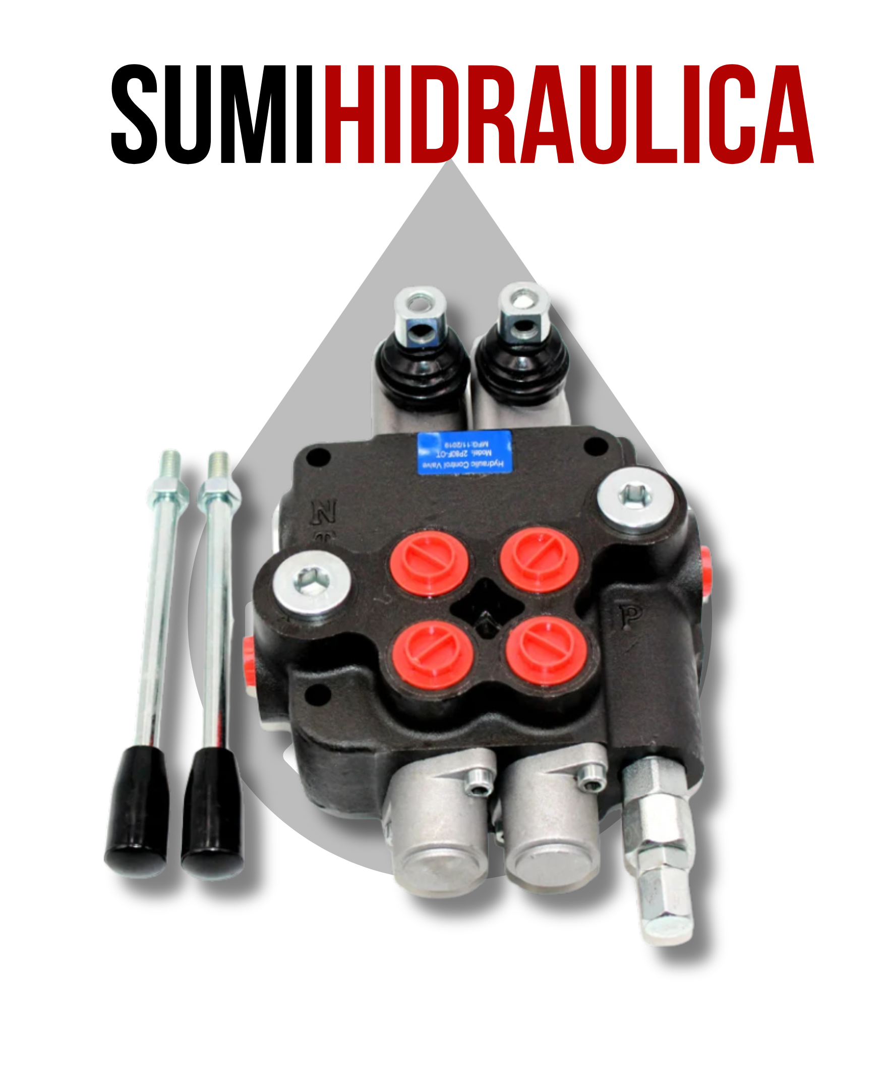 MANDO HIDRAULICO DE 1/2 CON 2 PALANCAS PARA 40 LTS